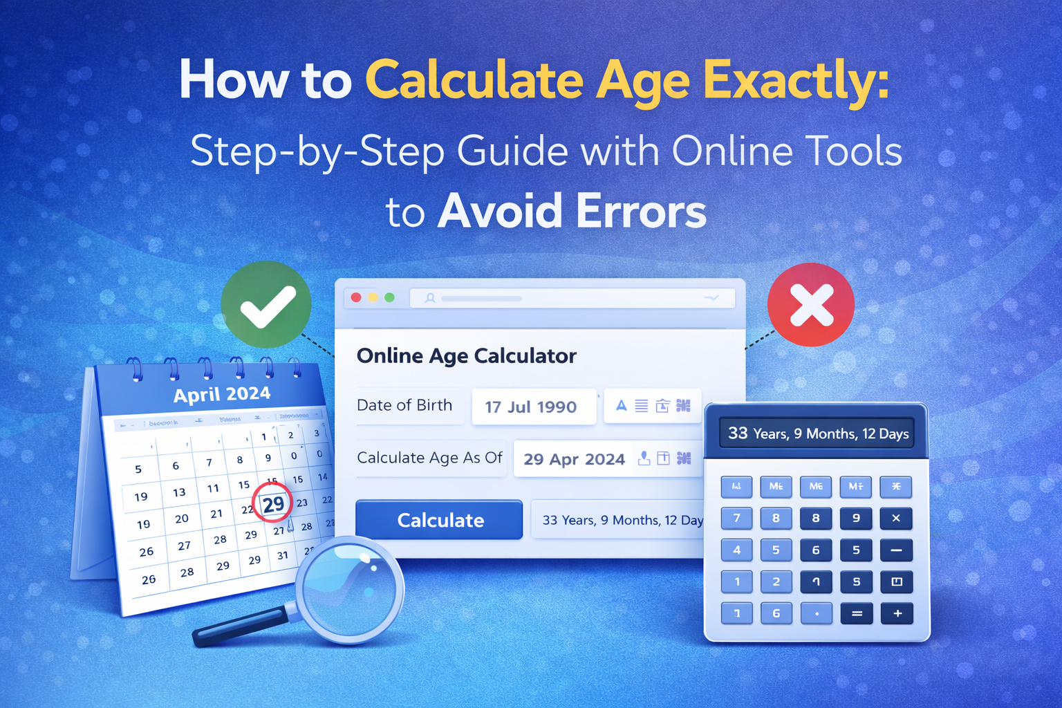 How to calculate age exactly using online age calculator tools