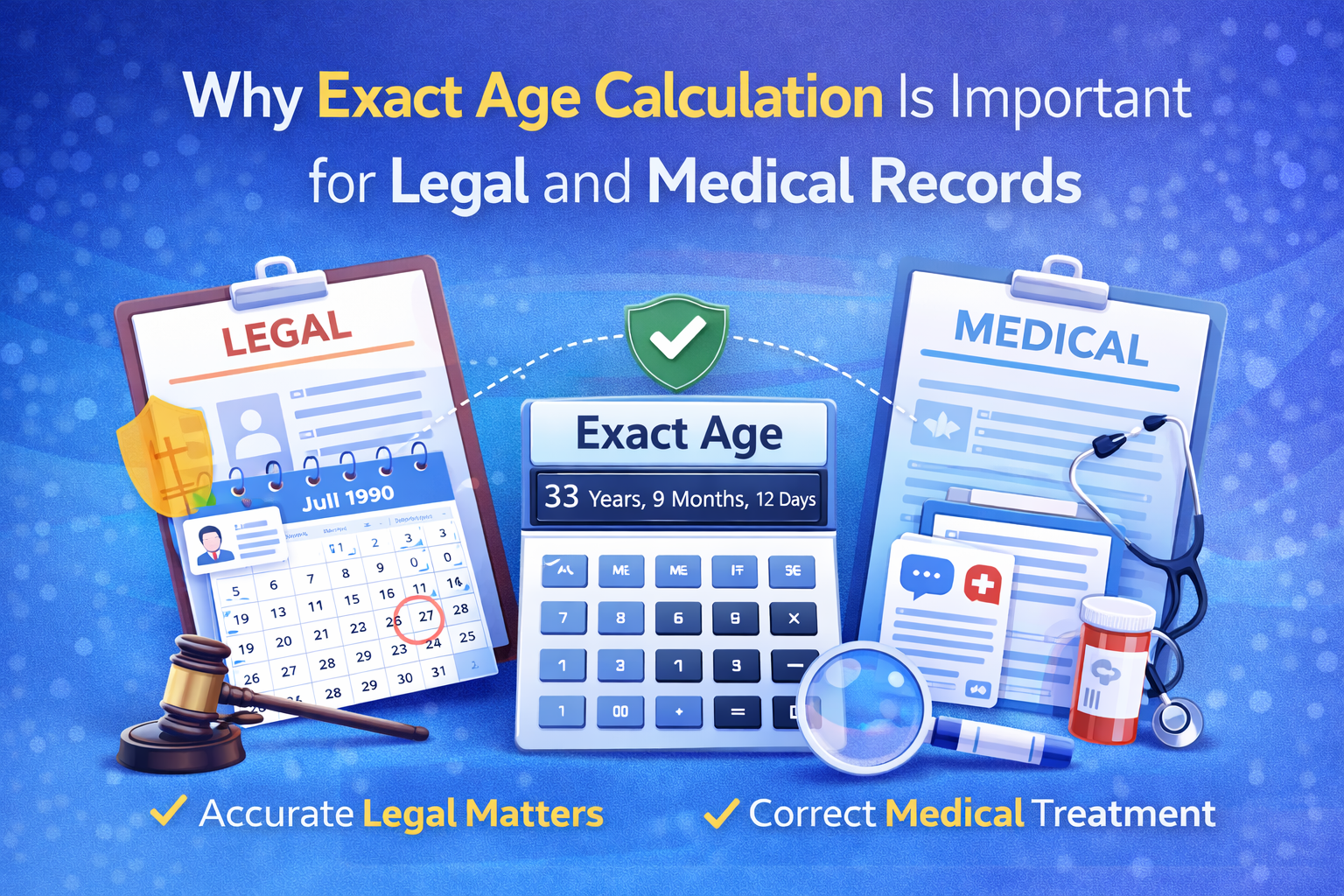 why exact age calculation is important for legal and medical records